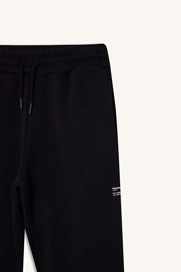 Детские спортивные штаны для девочек с принтом Jogger sweatpants girls g0578a826sp Defacto, Black-Bk81 — фото 2