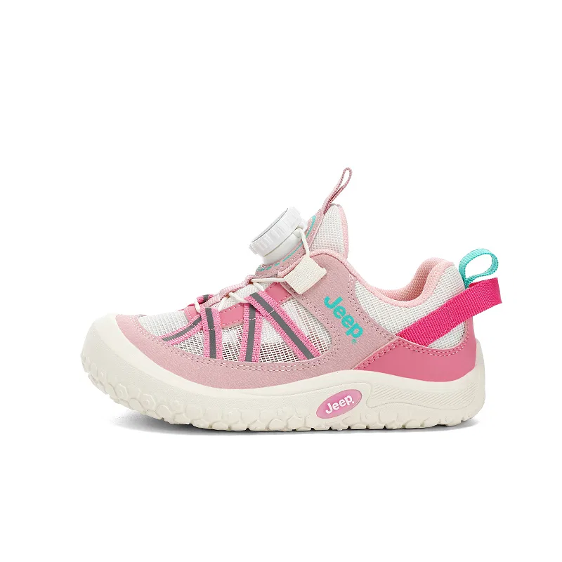 Детские кроссовки для мальчиков с защитой от ударов Jeep, Ivory White/Peach Pink