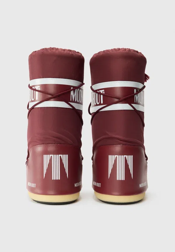 Ботинки с имитации кожи Lace-up Moon Boot Burgundy, бордовый — фото 3