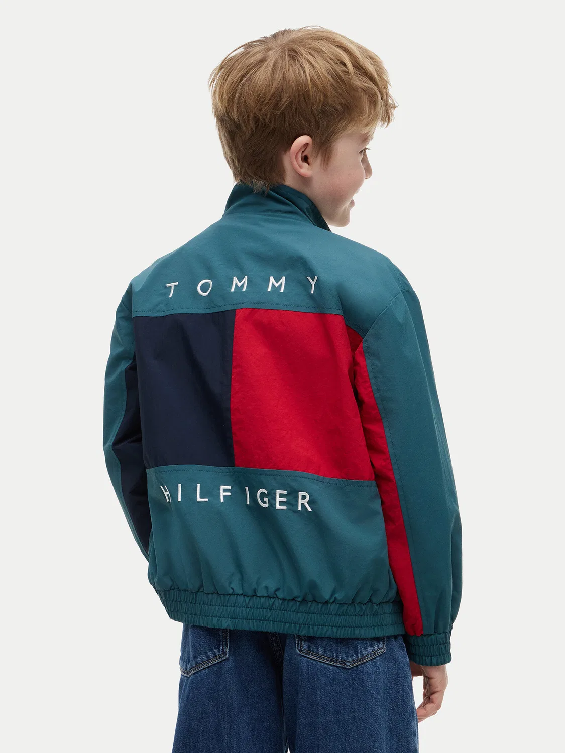 Демисезонная куртка стандартного кроя для мальчика Flag Tommy Hilfiger, темно-синий — фото 3