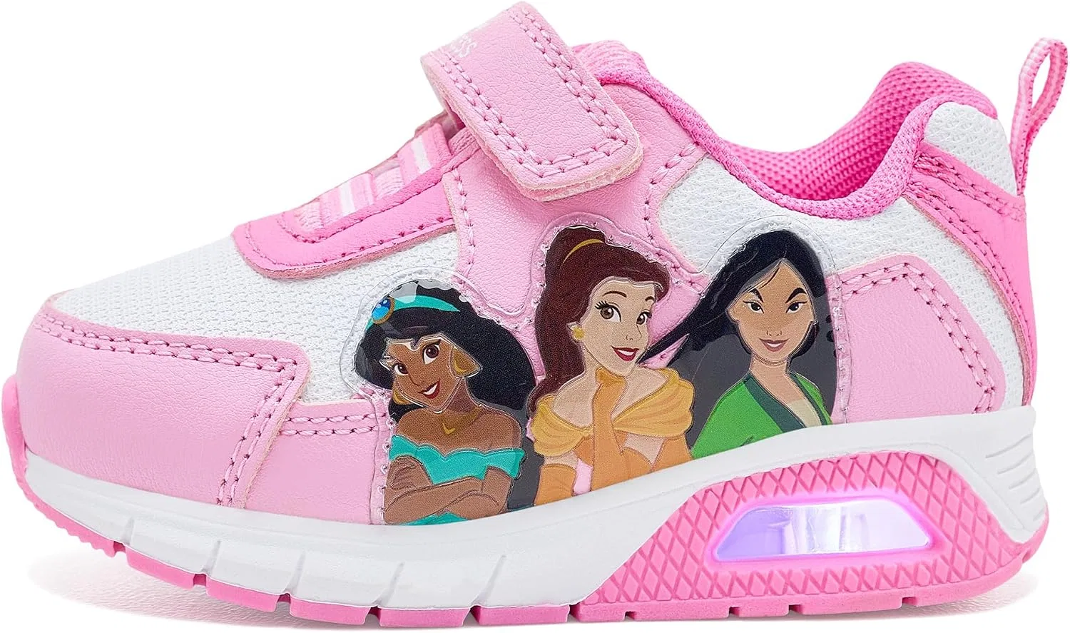 Детские кроссовки для девочек с подсветкой Disney Princess Josmo, Pink — фото 4