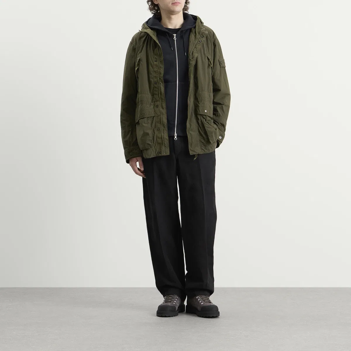 Парка из нейлона с капюшоном Ghost Stone Island, Military Green — фото 4