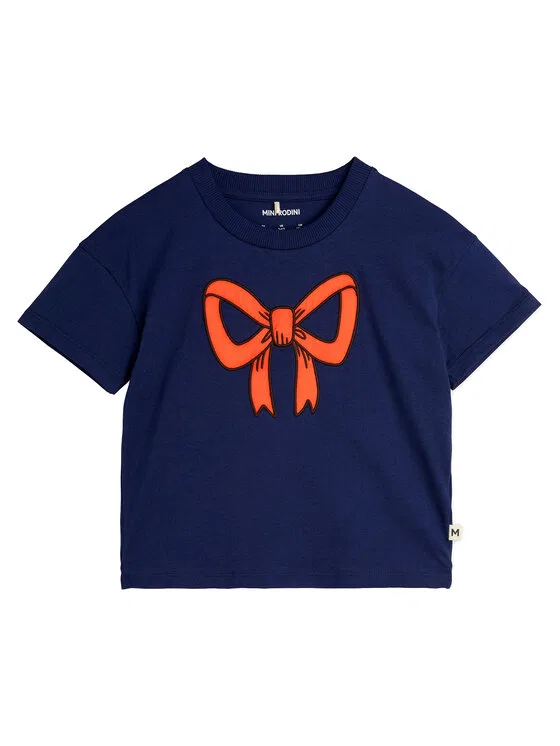 Футболка regular fit Bow Mini Rodini, темно-синий
