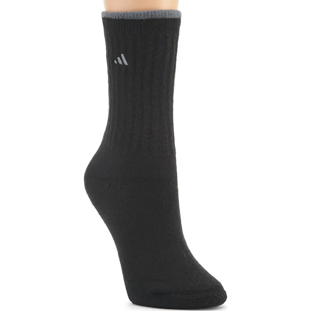 Женские носки средней высоты комплект из 3 пар с мягкой подкладкой Adidas, Clear Onix Grey/Black/White — фото 4