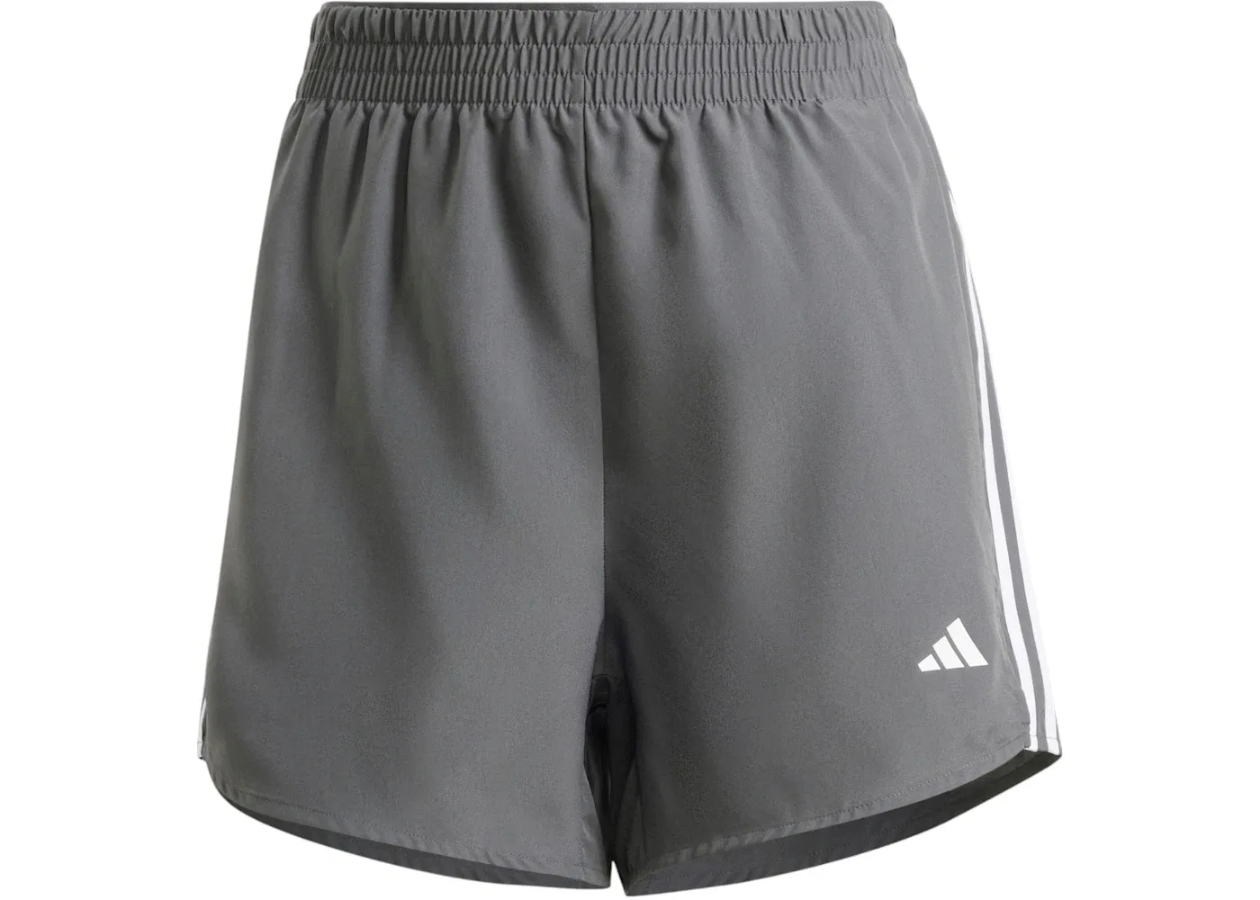 Женские шорты с высоким поясом с полосками Adidas, Grey Six/White