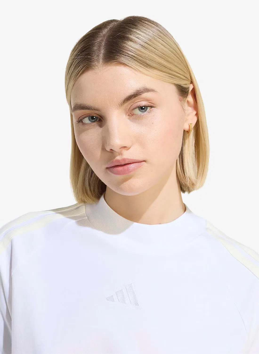 Футболка с принтом 3-Stripes Adidas, белый — фото 3