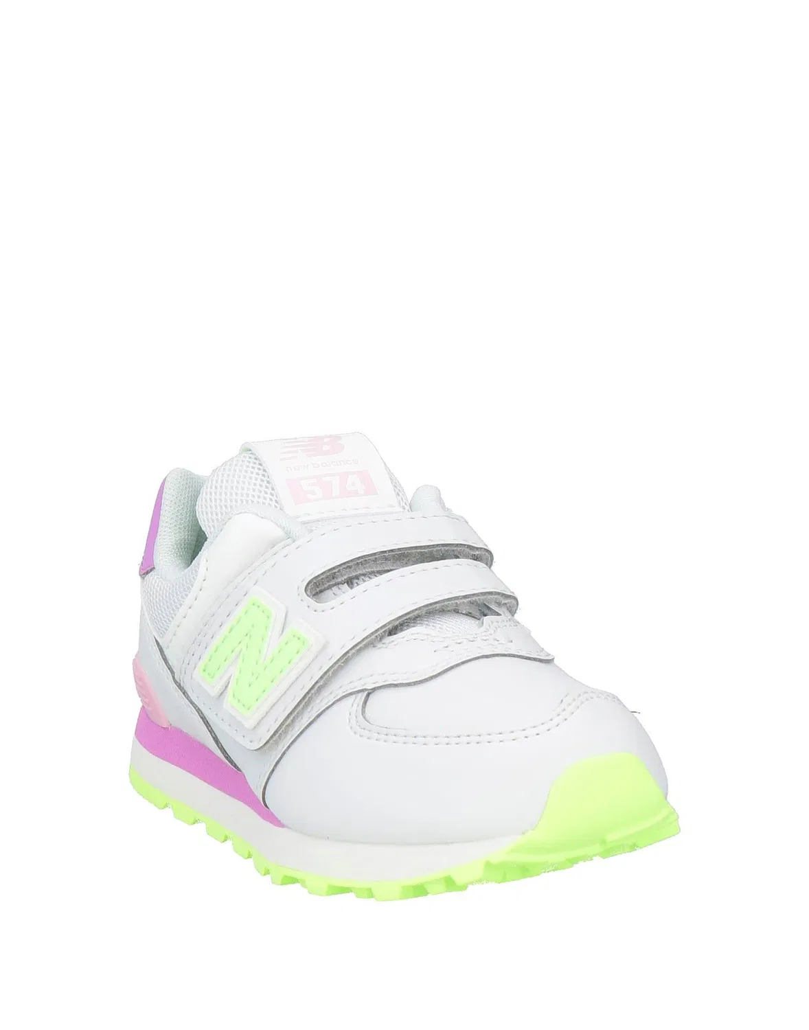 Детские кроссовки для девочек на липучках 574 New Balance, кремовый — фото 2