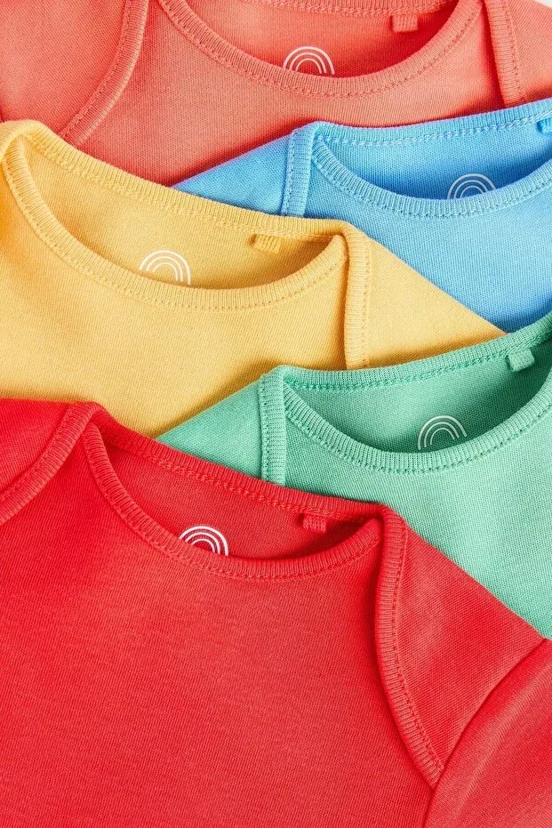 Детский комплект боди для девочек хлопковый 5Piece cotton bodysuit set Next Baby, Multicolor — фото 4