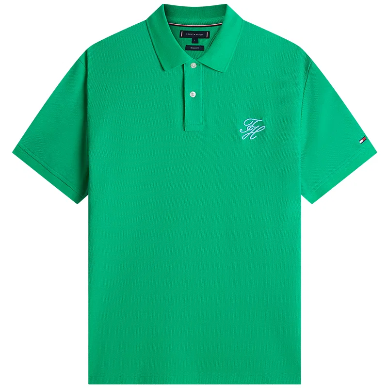Мужское поло с вышитым логотипом Tommy Hilfiger, Green L3W