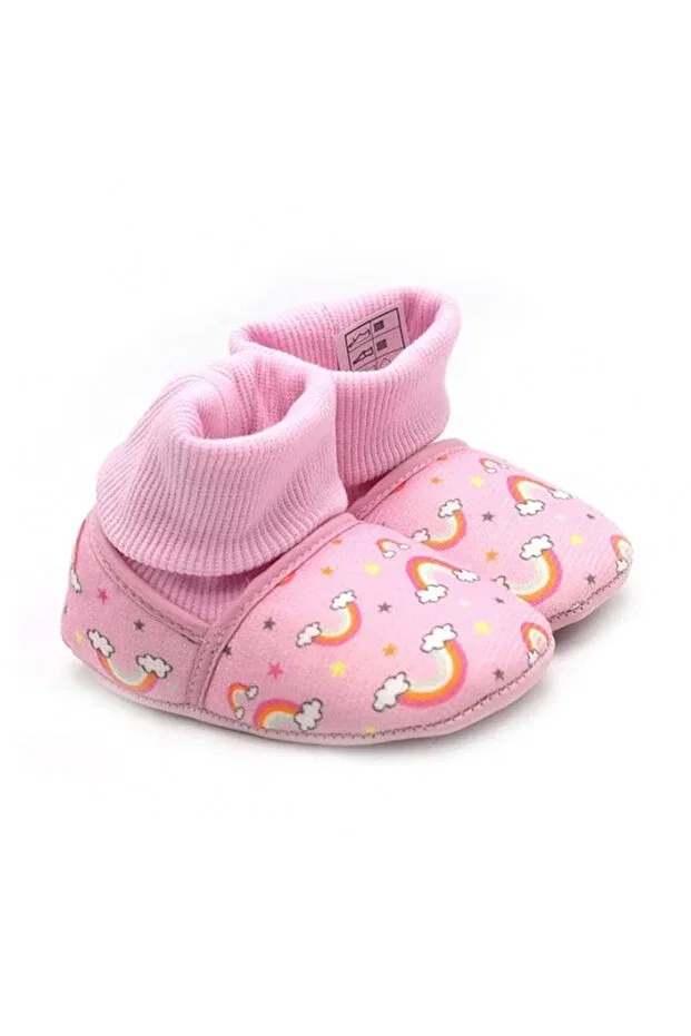 Детские пинетки для девочек с принтом fun-7362 Generic Brands, Pink