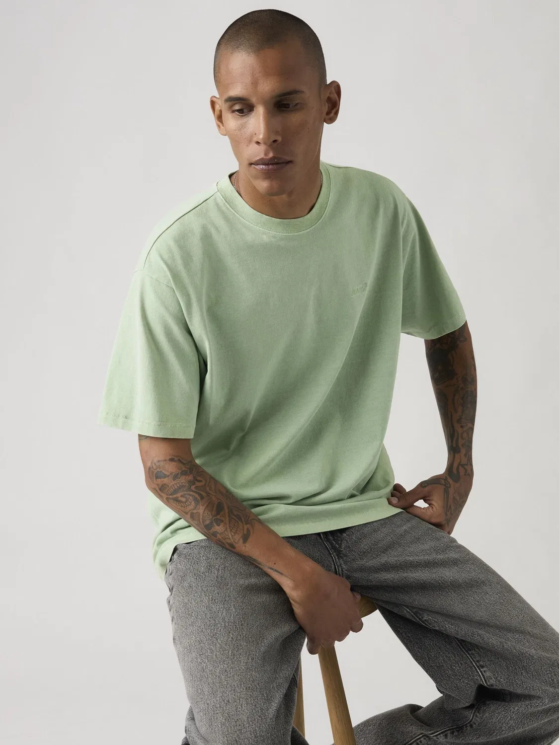 Футболка с вышивкой Levi's Vintage T-Shirt, Cameo Green — фото 3