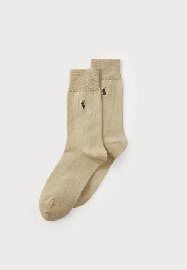 Носки 2 пары, полосатые, Crew sock 2 pack, Polo Ralph Lauren, цвет stone