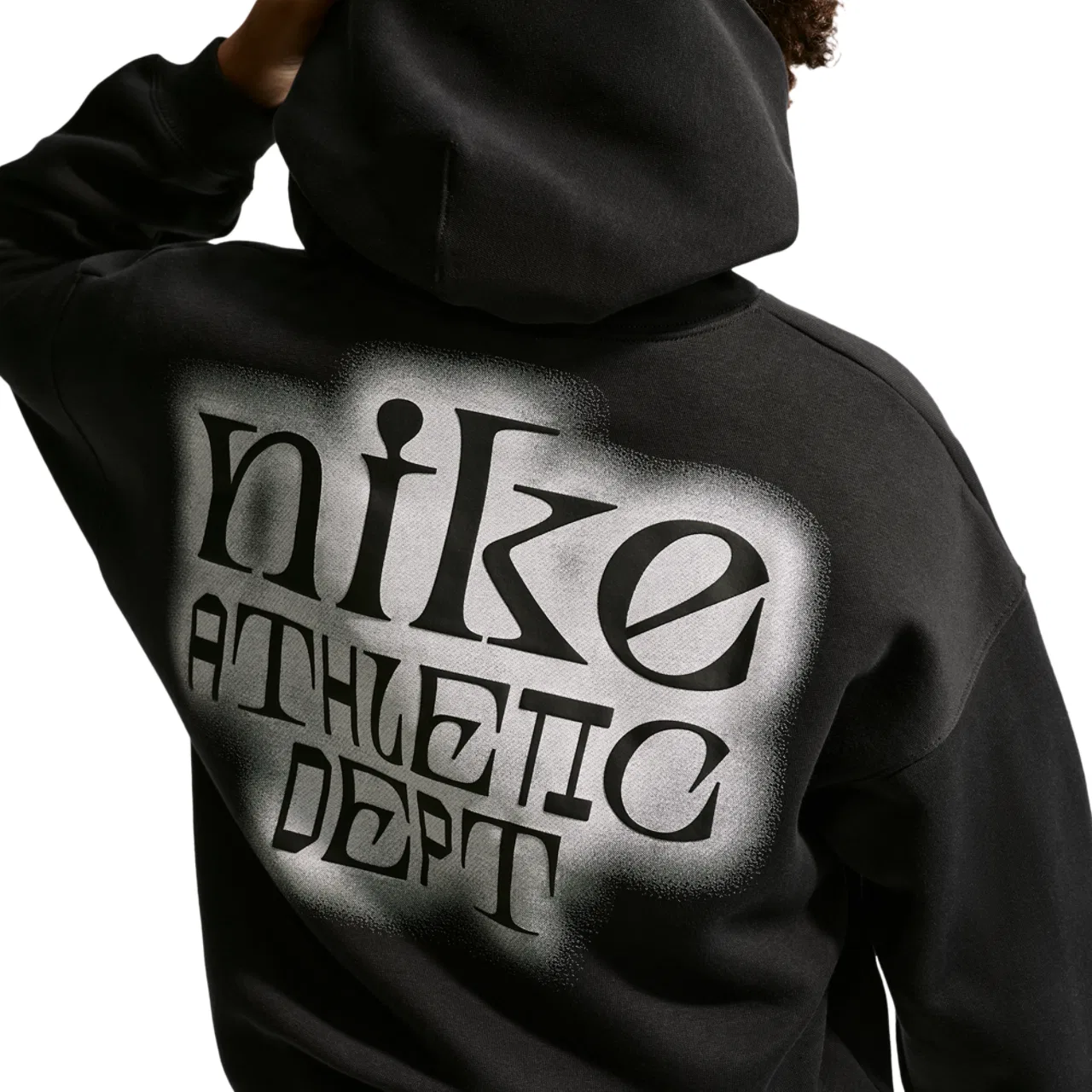 Детское худи оверсайз с принтом Nike Athletic Dept, Nike, White/Black/Black — фото 2