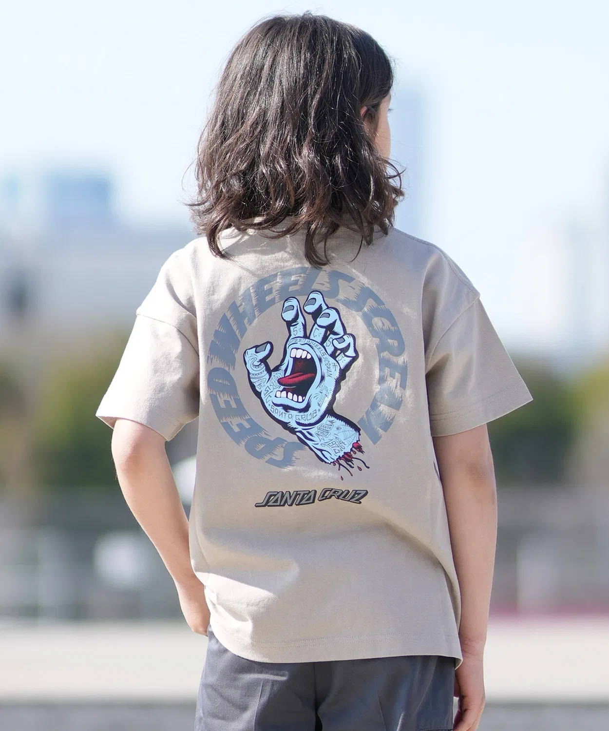 Детская футболка с принтом 26MS607-42 SANTA CRUZ, Light Beige