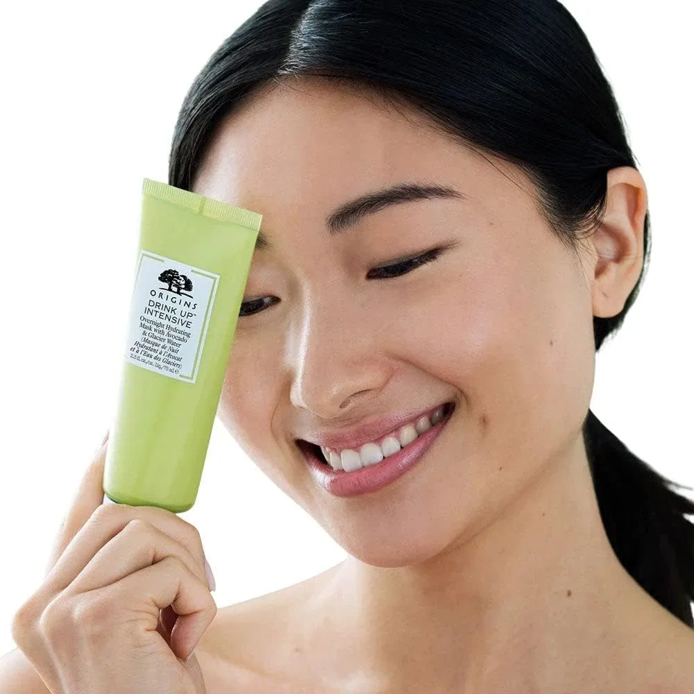 Маска для лица Origins — Drink Up Intensive Overnight Hydrating Mask с авокадо и ледниковой водой, 75 мл — фото 3
