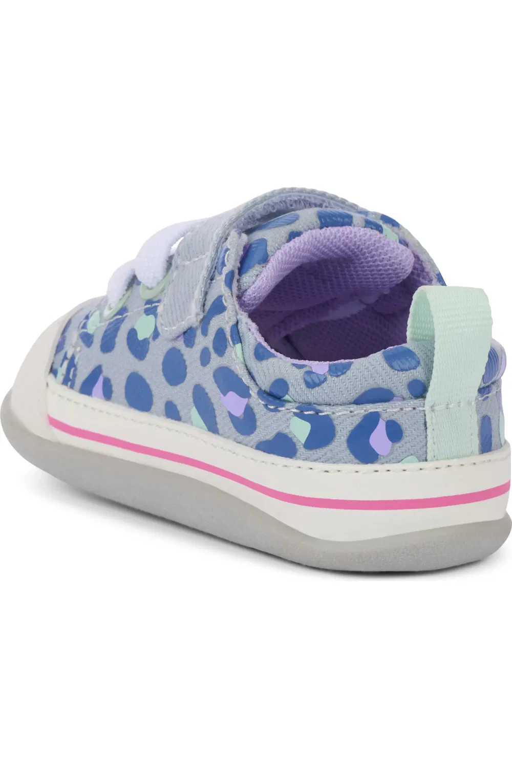 Кроссовки детские для малышей Mini Stevie See Kai Run, Sky Blue/Leopard — фото 2