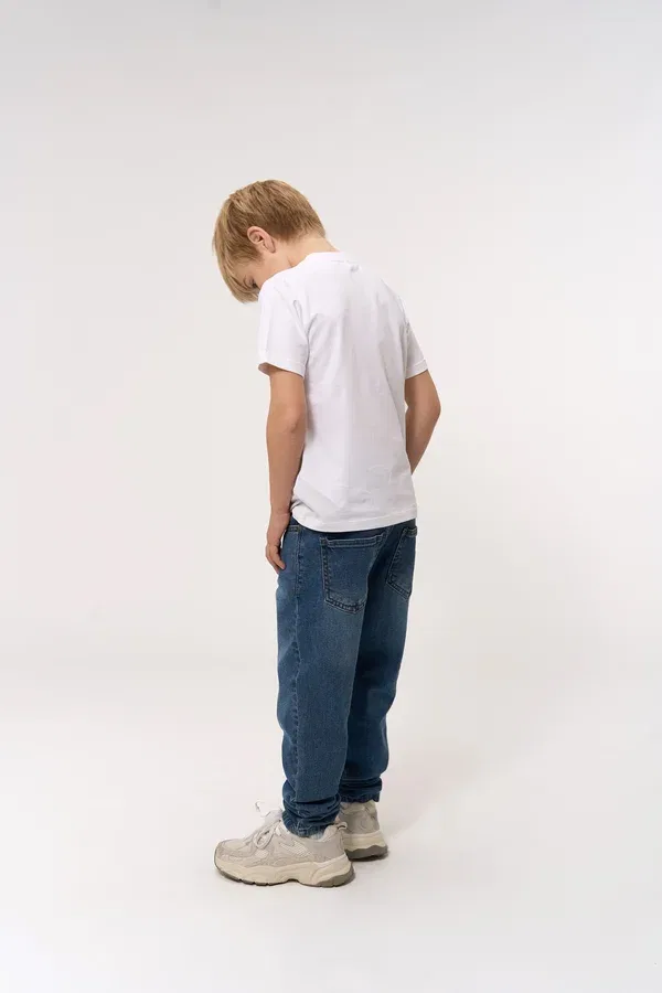 Футболка полоска, basic t-shirt The New, Dark Blue, темно-синий — фото 4
