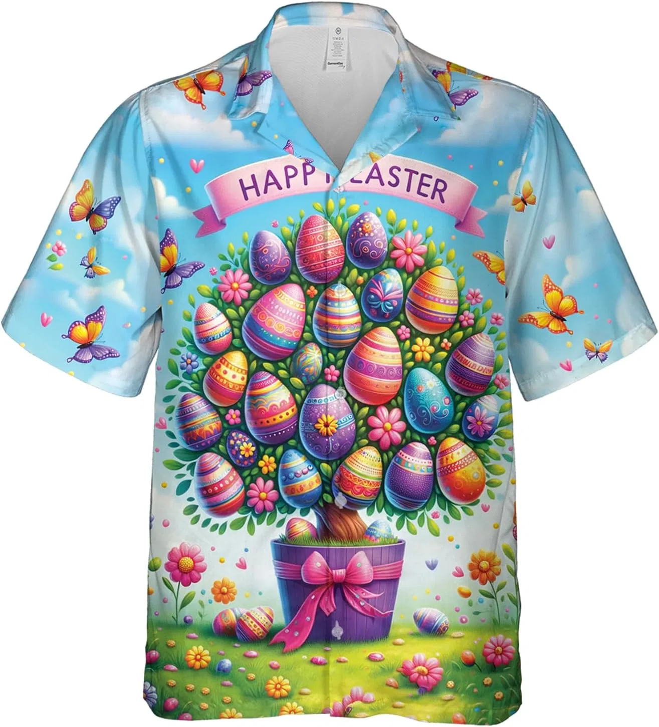 Мужская гавайская рубашка с коротким рукавом, Easter_66