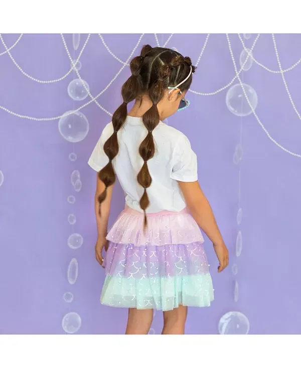 Детская юбка-пачка с принтом Mermaid Pearl Tutu Sweet Wink, мультиколор — фото 4