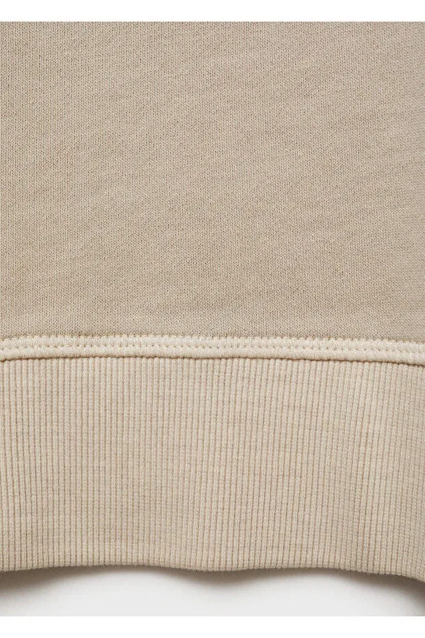 Детские свитшот для девочек хлопковый Natural girl's sweatshirt 77038273 Mango, Natural — фото 3
