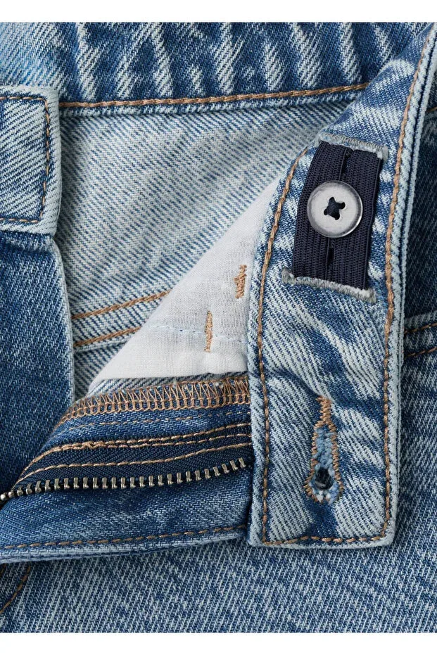 Детские шорты для девочек с принтом Mango Kids, Dull Blue — фото 4