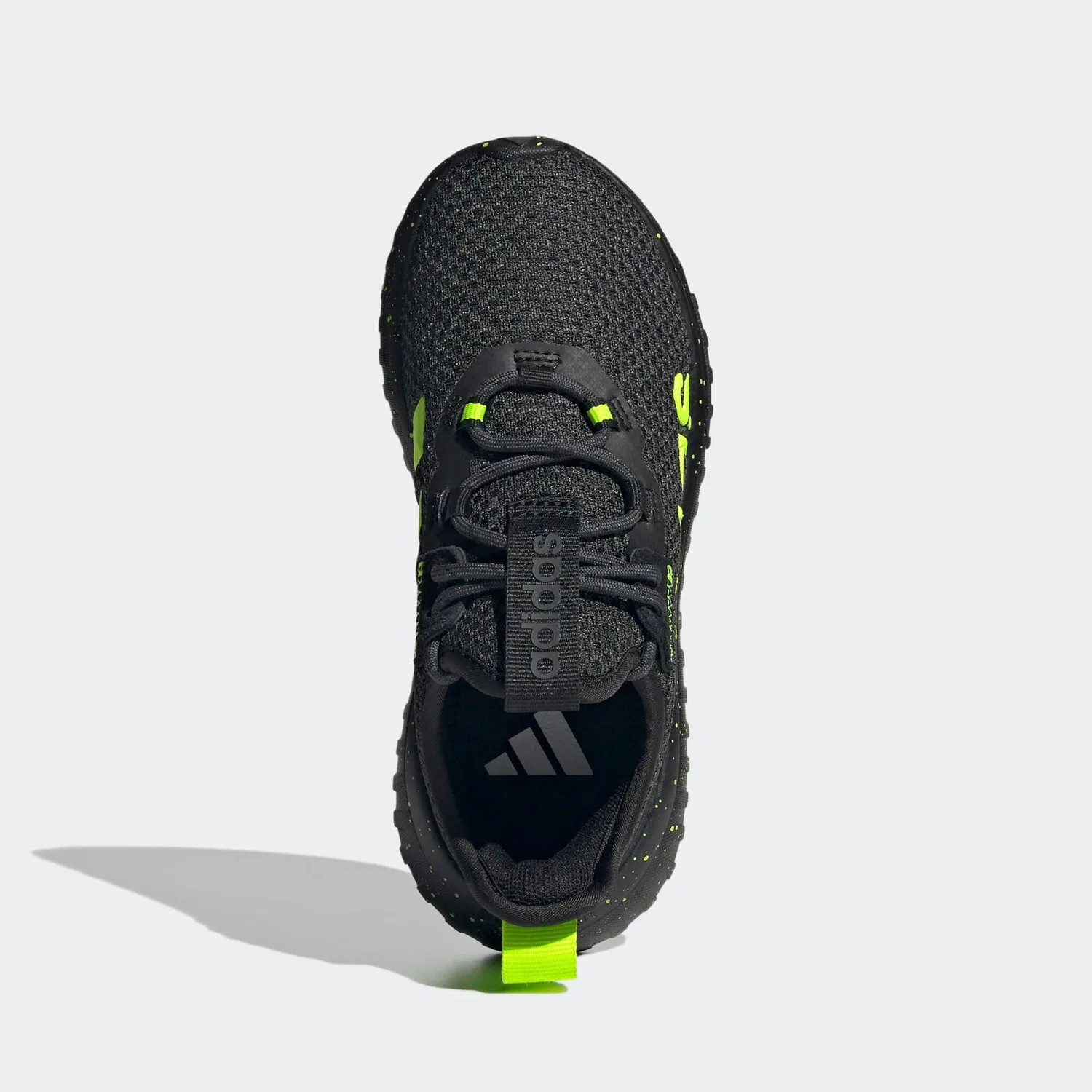 Детские кроссовки с Cloudfoam Adidas Sportswear, Core Black/Lucid Lemon — фото 4