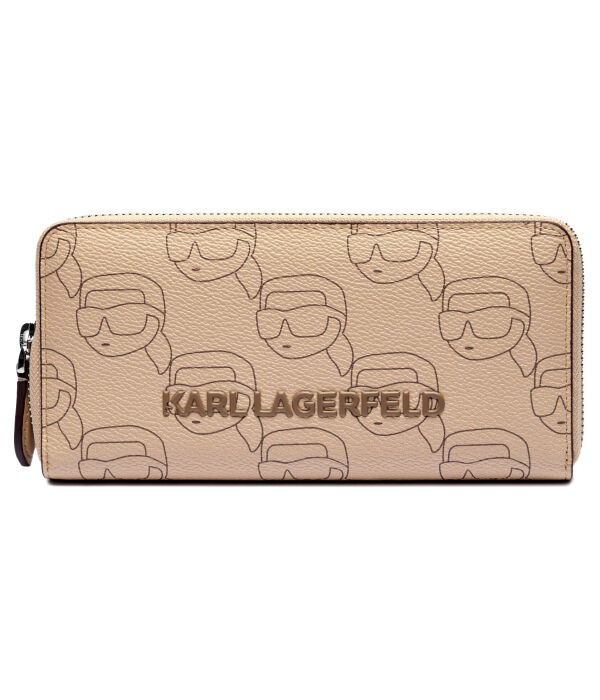 

Кошелек женский Karl Lagerfeld с узором, бежевый