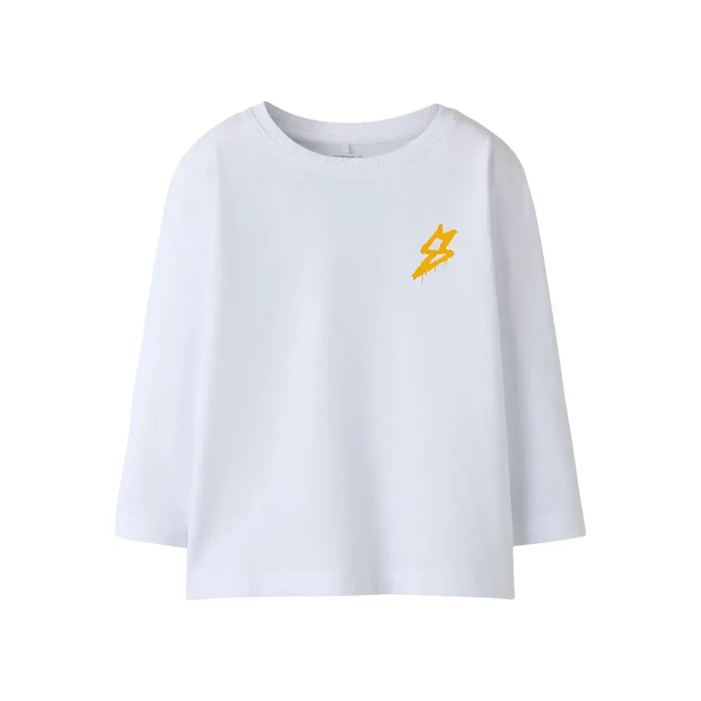 Футболка с длинным рукавом Nikan Regular Name It, белый