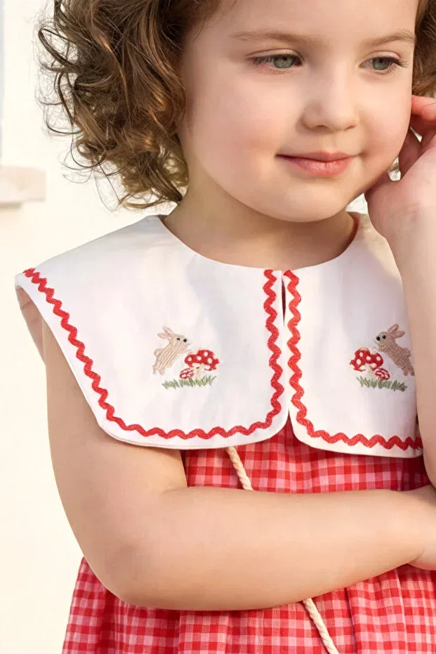 Детское платье для девочек с принтом Minipodyum, Red — фото 3