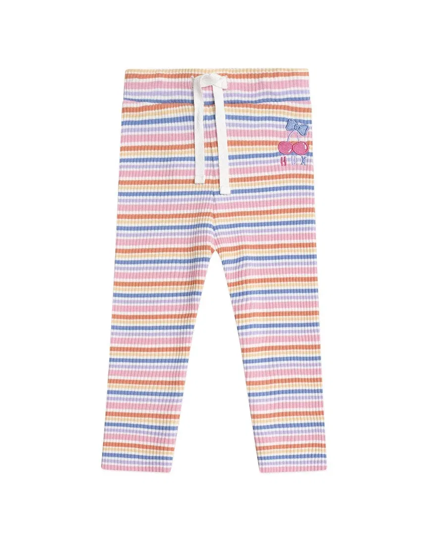 Детские леггинсы из рубчатого хлопка Rainbow Rib Huxbaby, мультиколор