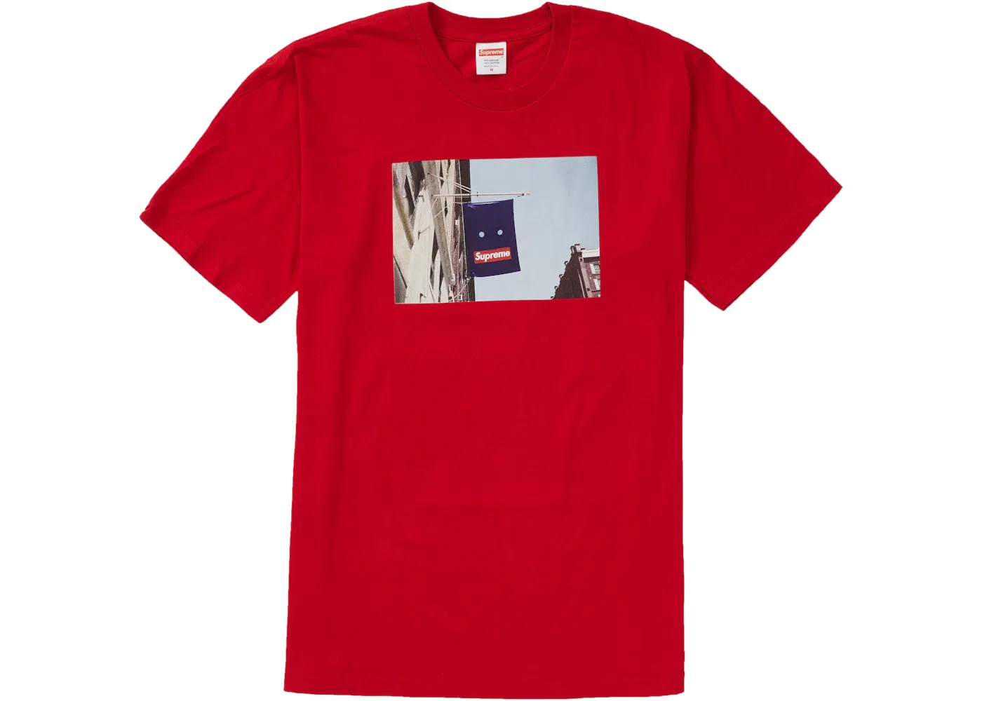 Мужская футболка с принтом Supreme Banner Tee Supreme, Red