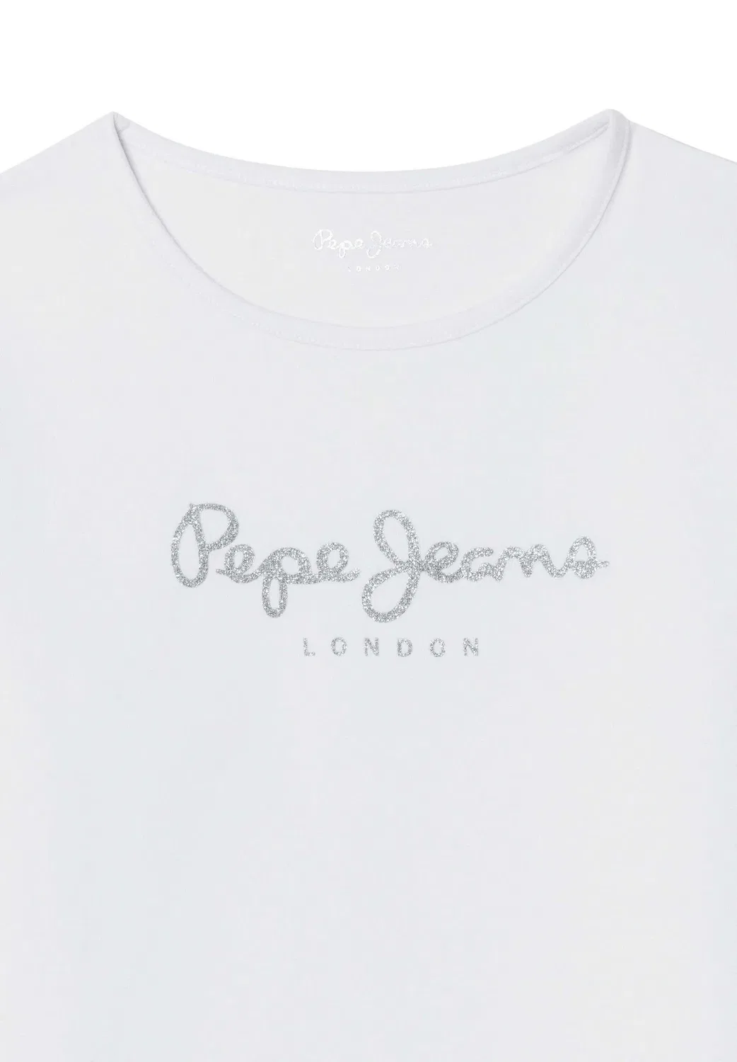 Топ с длинными рукавами Hana Glitter LS - топ с длинными рукавами Pepe Jeans, White — фото 3
