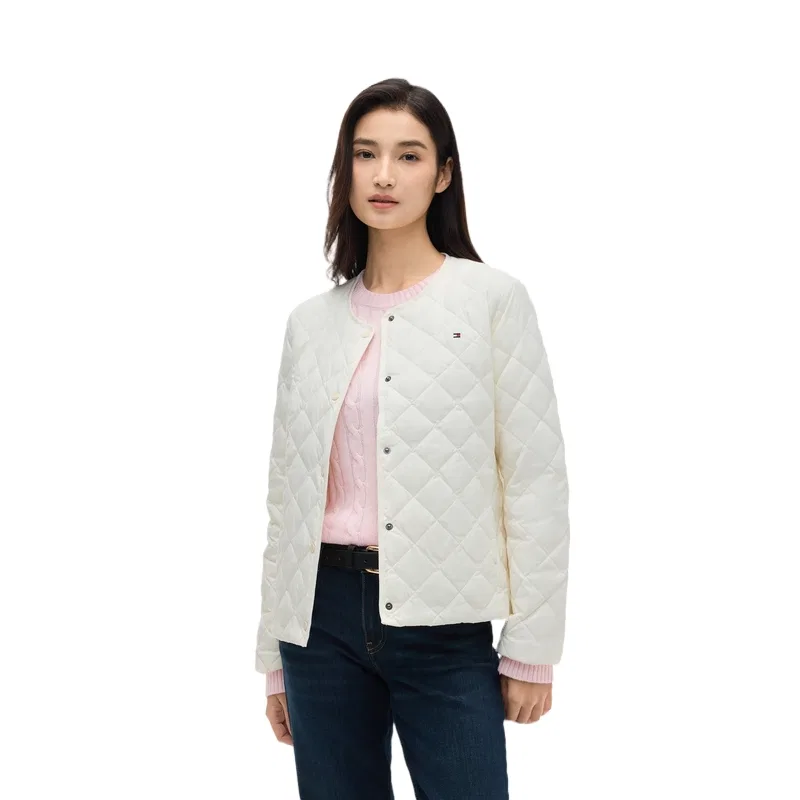 Женский пуховик с воротником-стойкой Tommy Hilfiger, White YA8