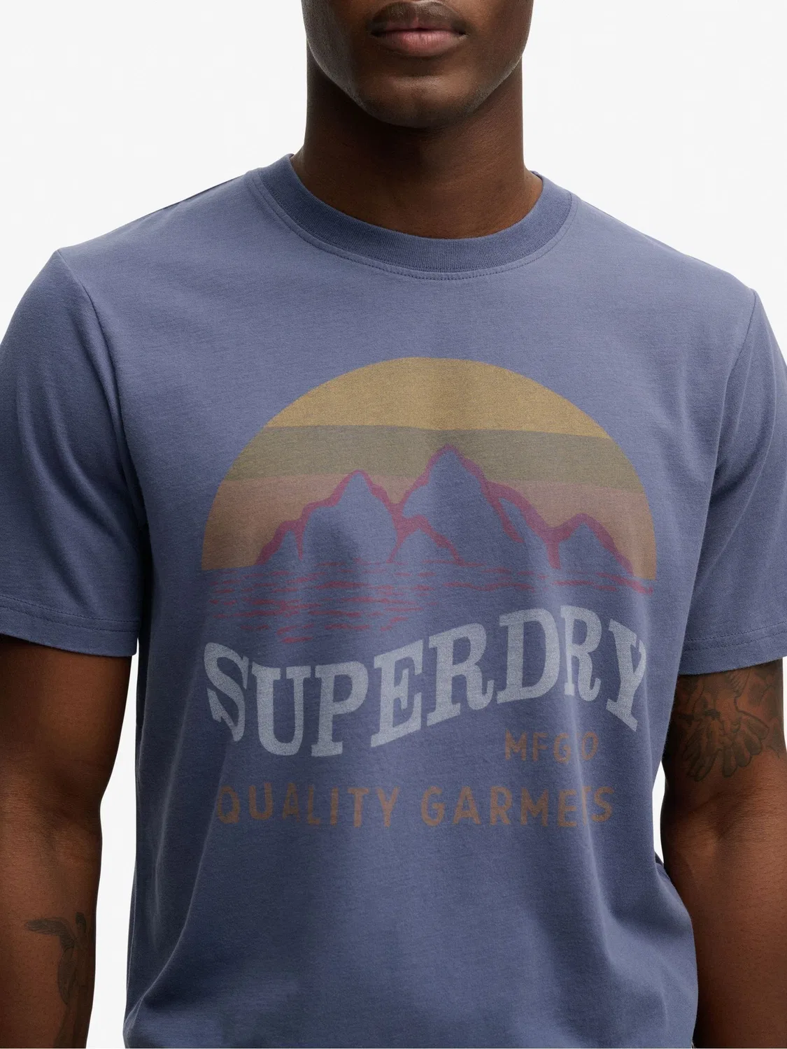 Футболка Superdry Outdoors Mountain Relaxed, синий — фото 4