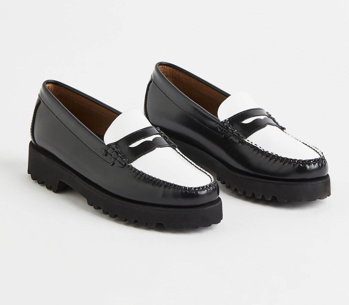 Лоферы H&M x G.H. Bass Weejuns 90s Penny, черный/белый (Размер 37 RU) — фото 2