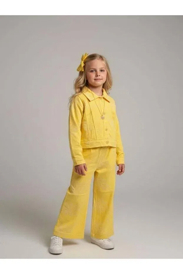 Детское для девочек жакет с принтом Zekids, Yellow