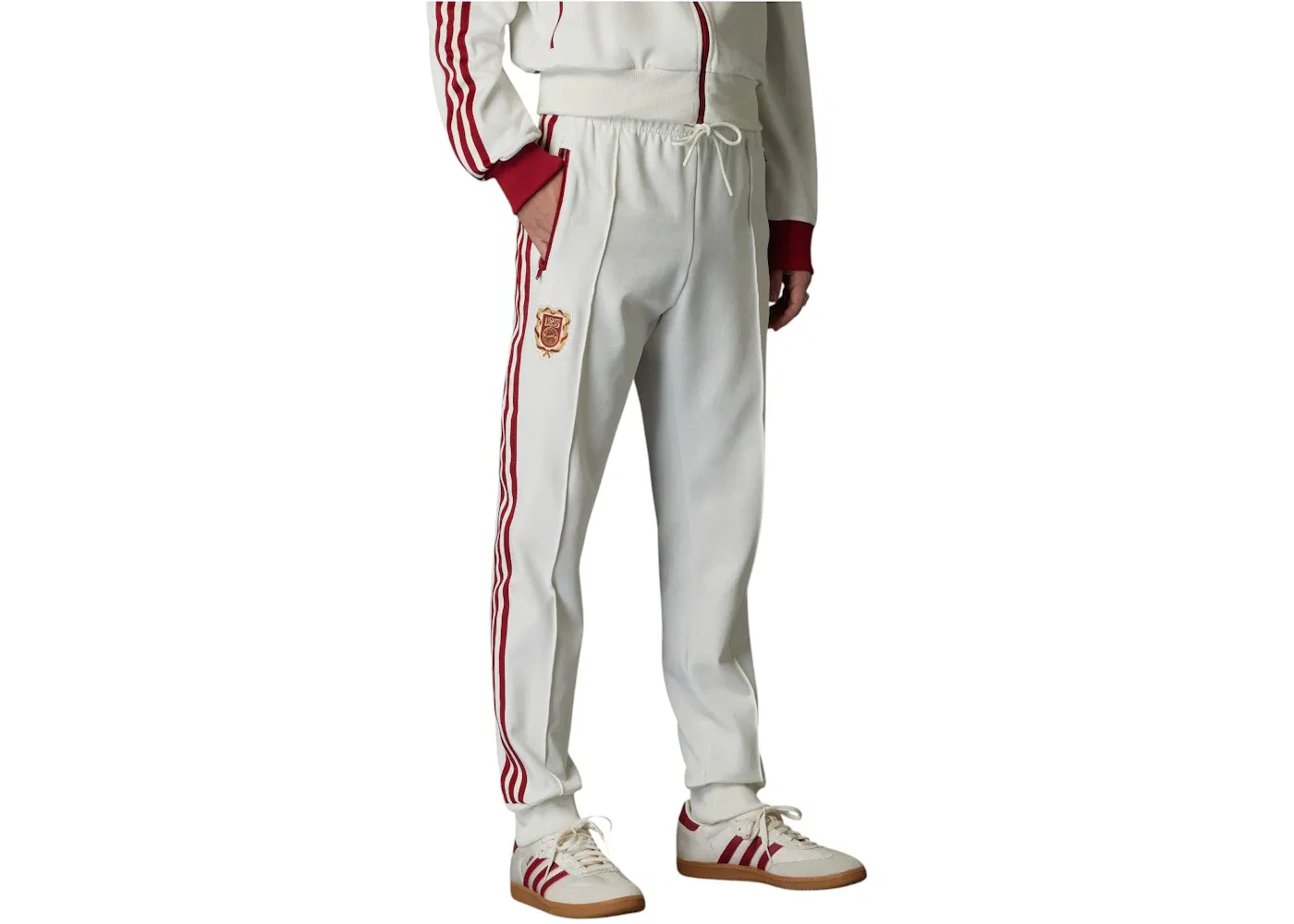 Мужские тренировочные штаны с принтом Adidas Fc Bayern Anniversary, Off White