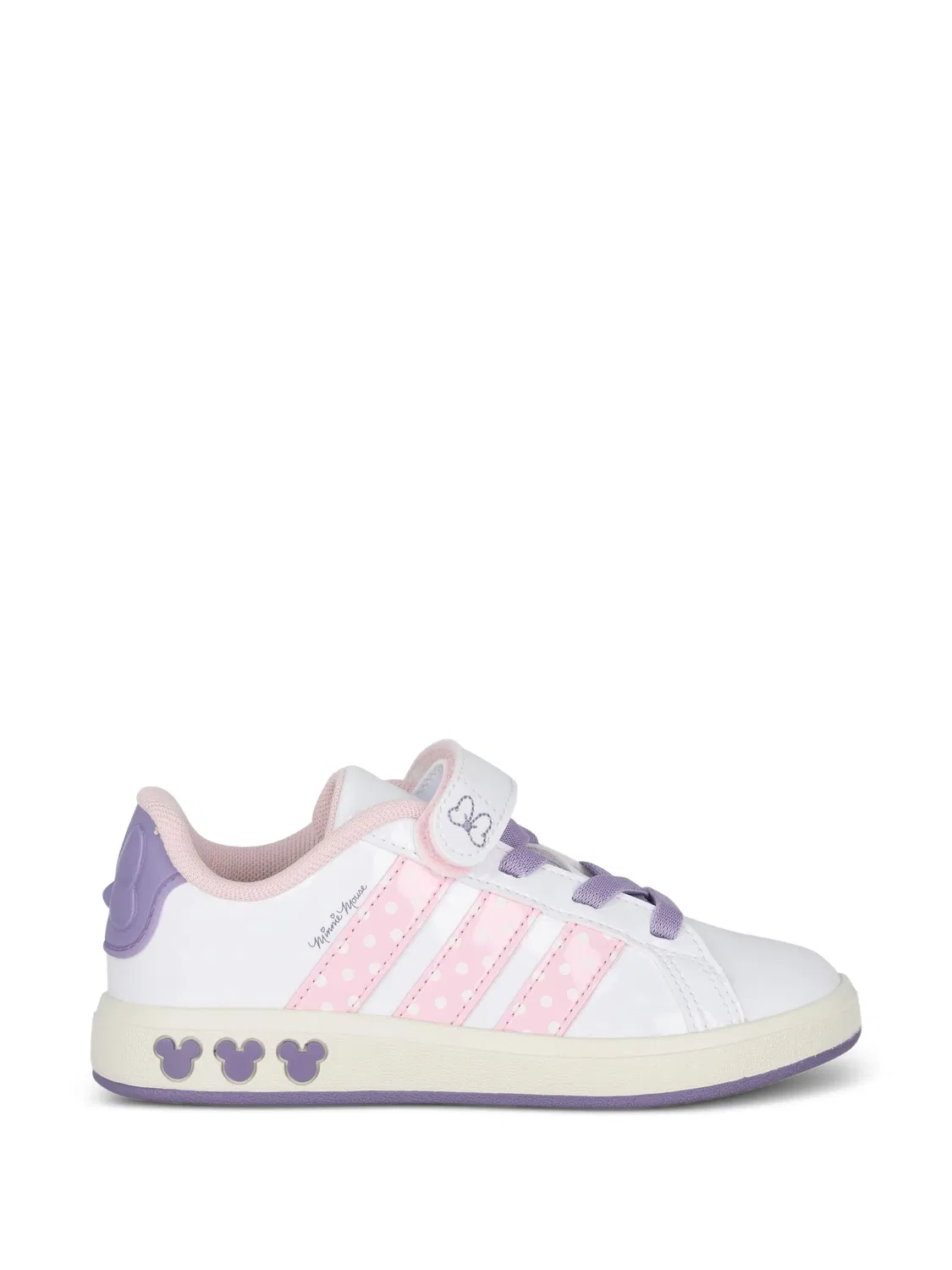 Кроссовки Minnie Mouse на липучках из коллаборации с Disney Adidas Kids, белый — фото 2