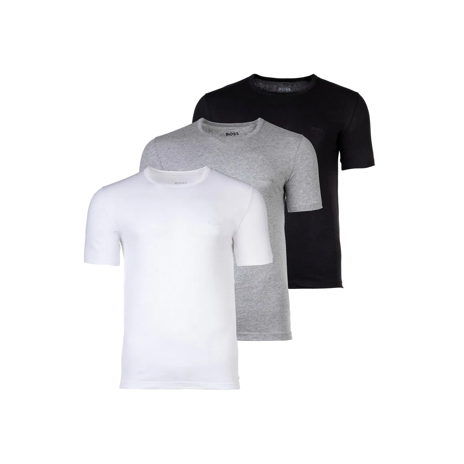 Детские футболки с логотипом BOSS, Black/Gray/White