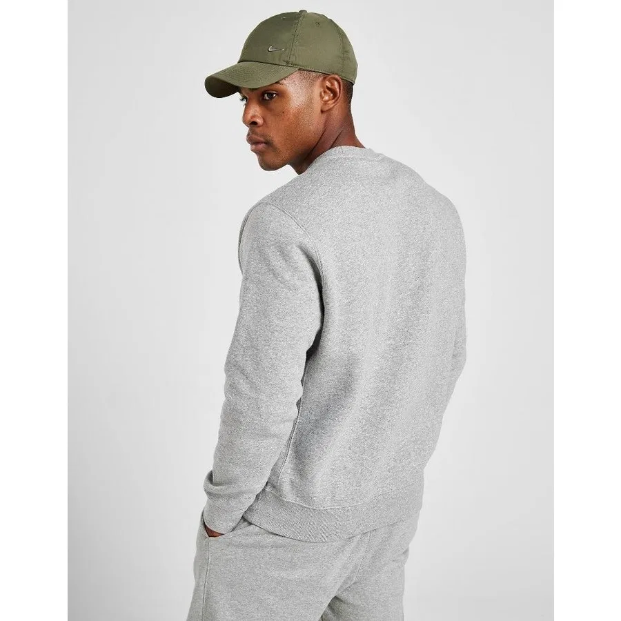 Свитшот мужской с длинным рукавом Nike Sportswear Club Fleece, Серый — фото 4
