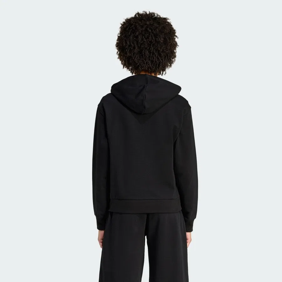 Худи с капюшоном из футера Essentials French Terry Regular, adidas, Черный — фото 2