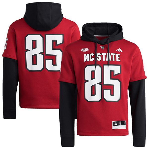 Мужская красная толстовка nc state wolfpack jersey Adidas — фото 2