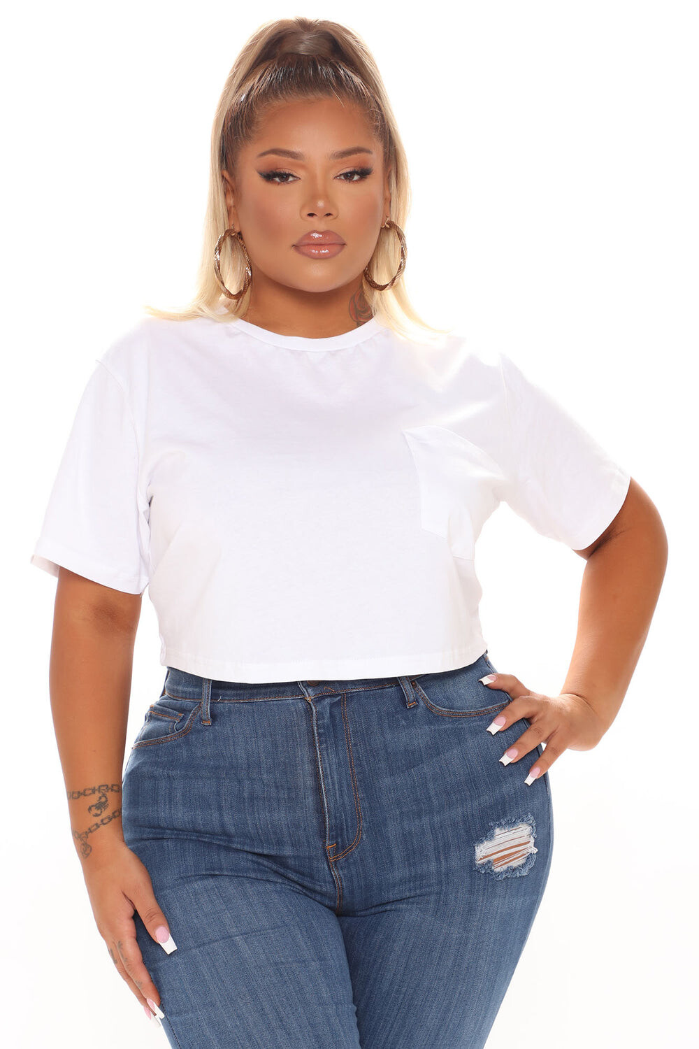 

Топ Fashion Nova ZDCJ100, белый