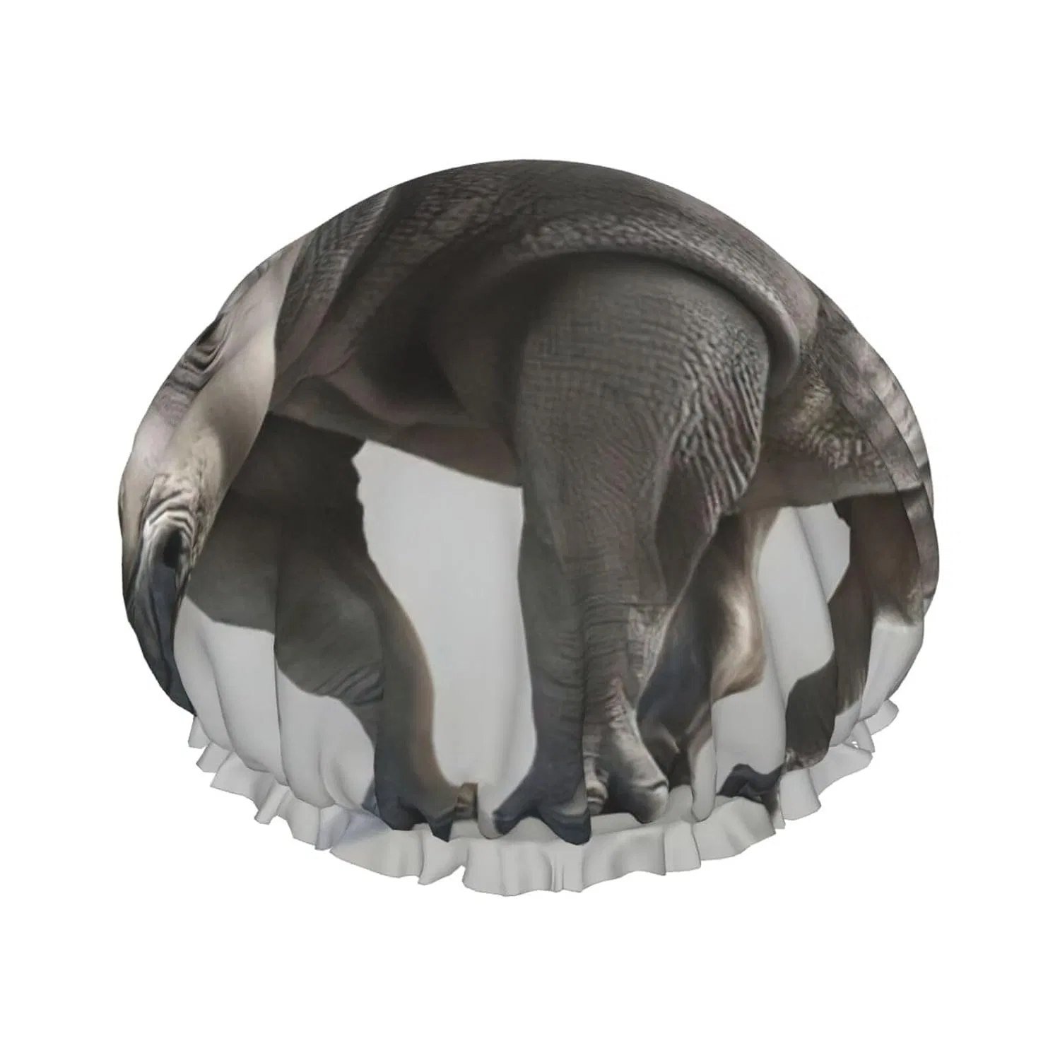 Шапочка для душа Lined с принтом Rhinoceros, JEJEA, черный