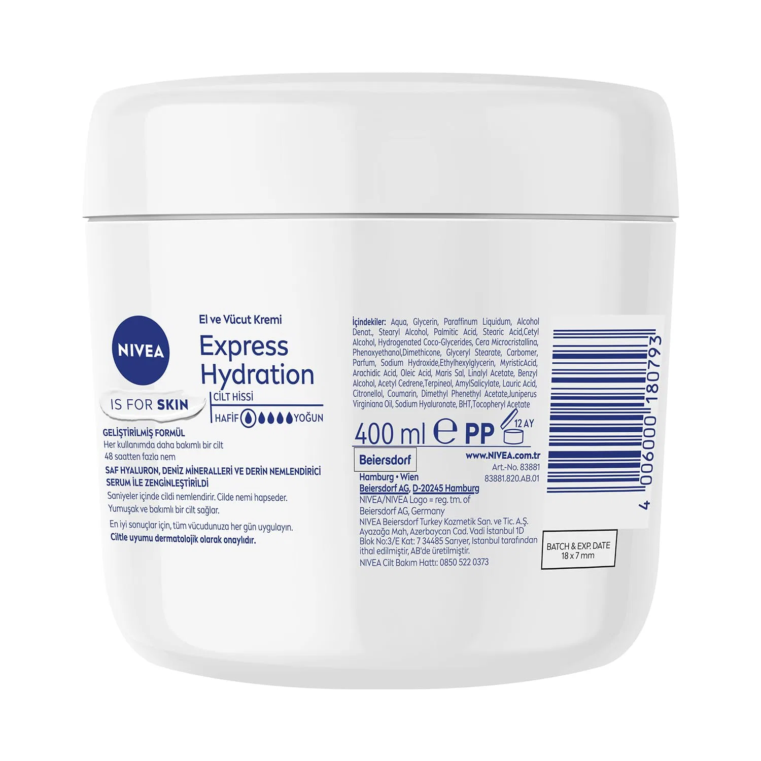 Увлажняющий крем для тела NIVEA Intensive Moisturising, 400 мл — фото 2
