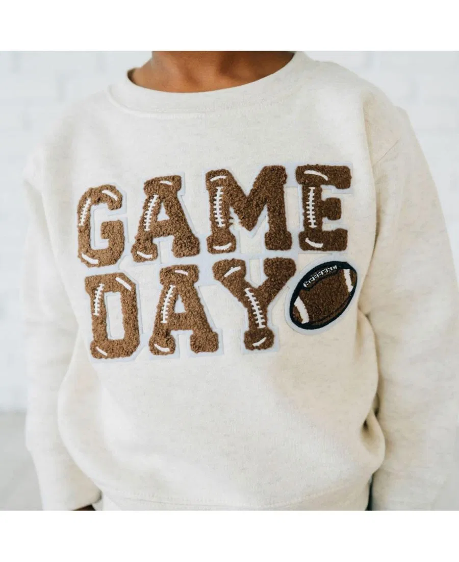 Свитшот с длинным рукавом Game Day Patch Sweet Wink, Natural Heather — фото 3