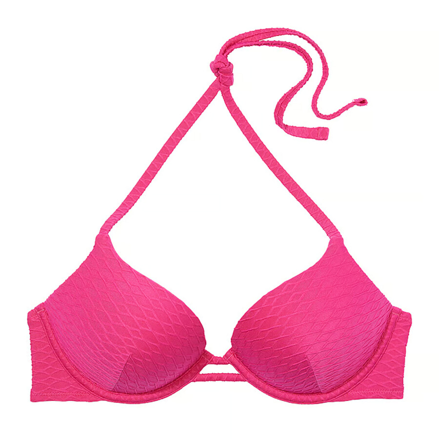 

Топ бикини Victoria's Secret Swim Mix & Match Bombshell Push-Up Fishnet, розовый