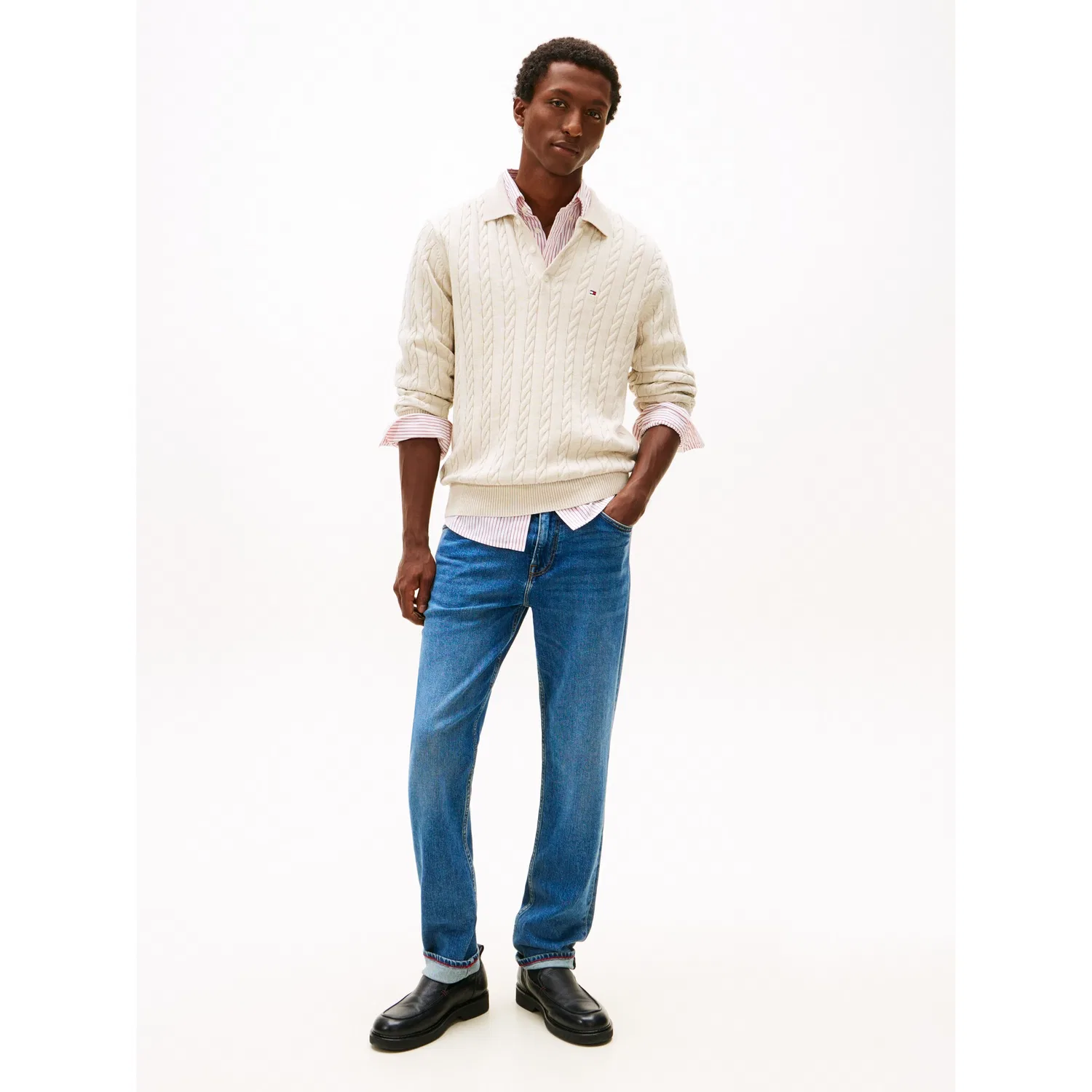 Мужские прямые джинсы с заниженной талией Tommy Hilfiger, Indigo — фото 3
