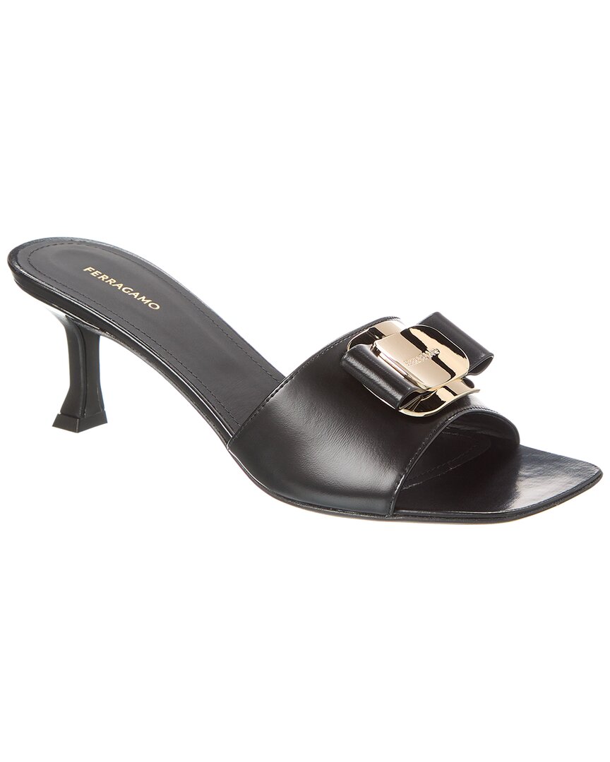 Ferragamo Zelie кожаные сандалии Salvatore Ferragamo, черный