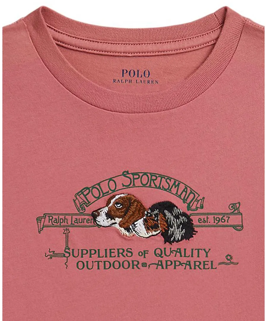 Футболка с коротким рукавом Polo Sportsman Polo Ralph Lauren, Canvas Pink — фото 3